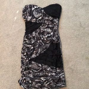 Black and white party dress
