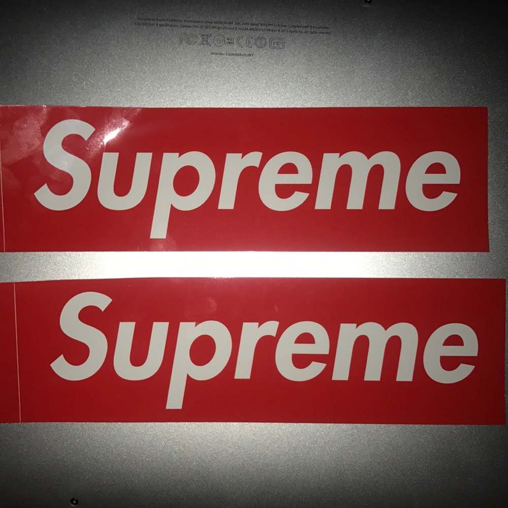 two supreme stickers