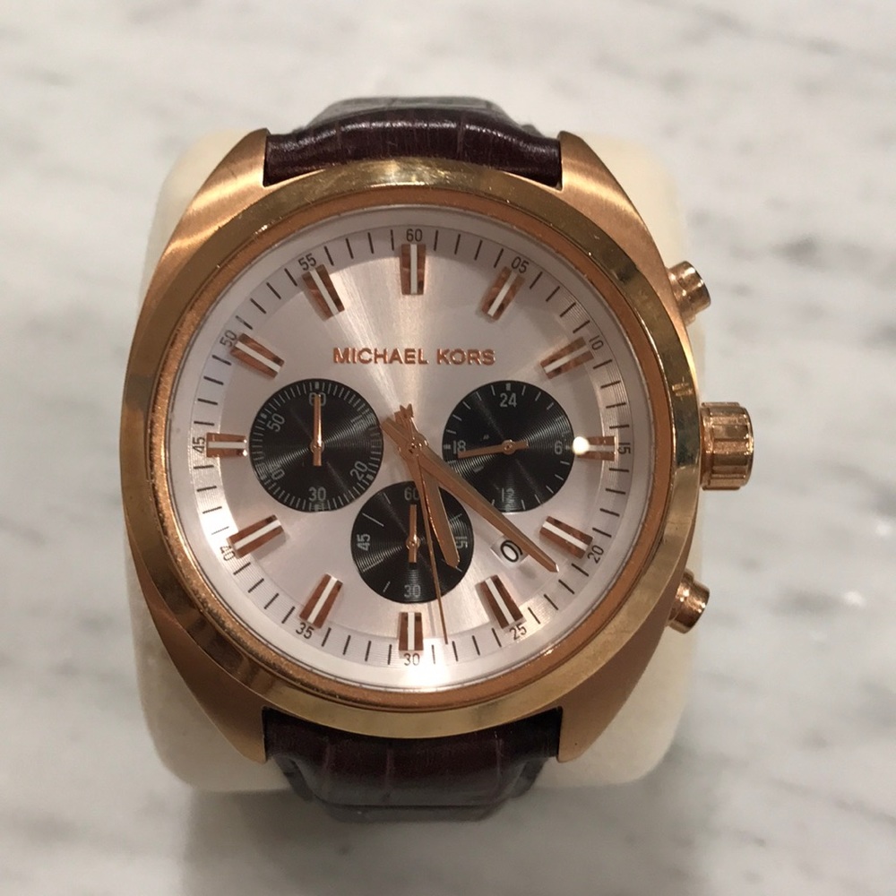 Michael Kors Rose Gold-Tone Mens Watch MK8271