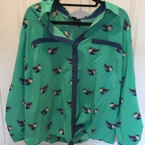 EUC-Style&Co-Cute tied sparrow blouse