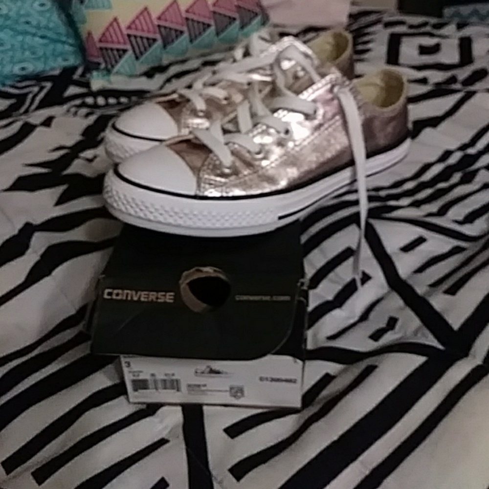 Rose gold converse