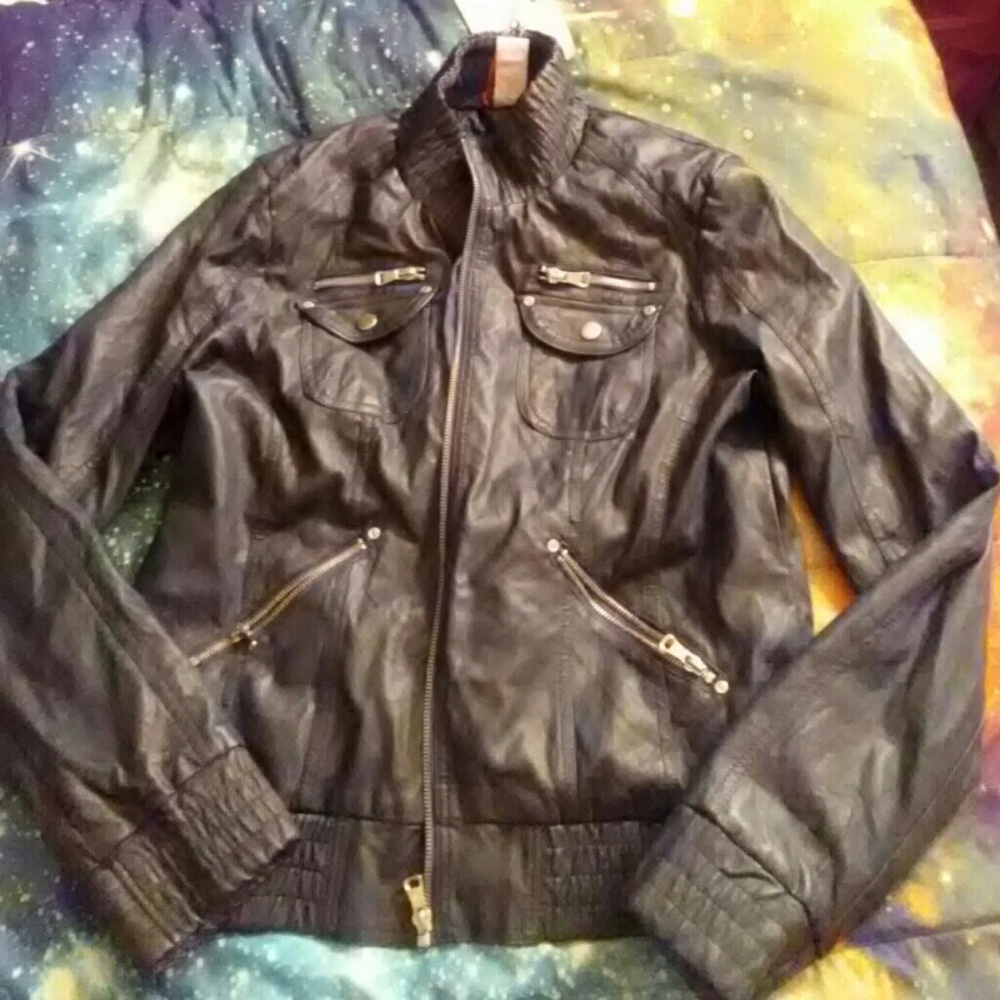 Faux leather jacket