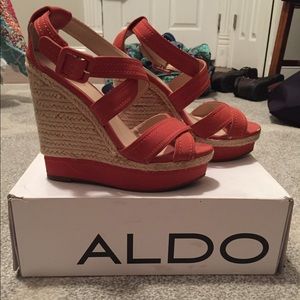 Aldo - summer wedges in burnt orange
