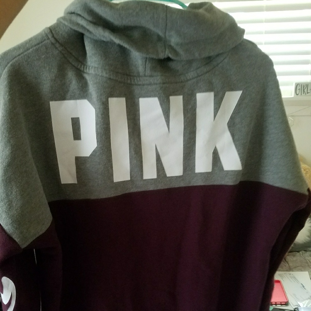 PINK burgundy hoodie