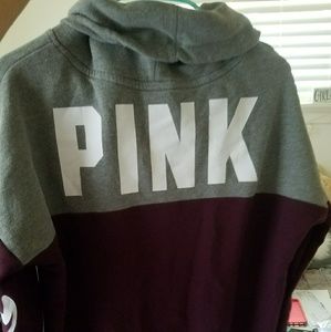 PINK burgundy hoodie