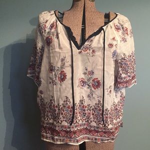 Loft Red white and blue shirt