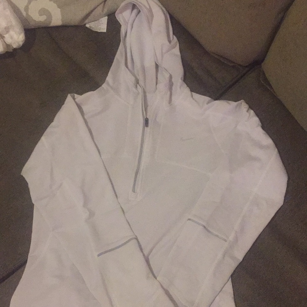 White Nike quarter-zip pullover