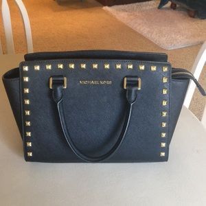 AUTHENTIC Michael Kors medium black studded purse