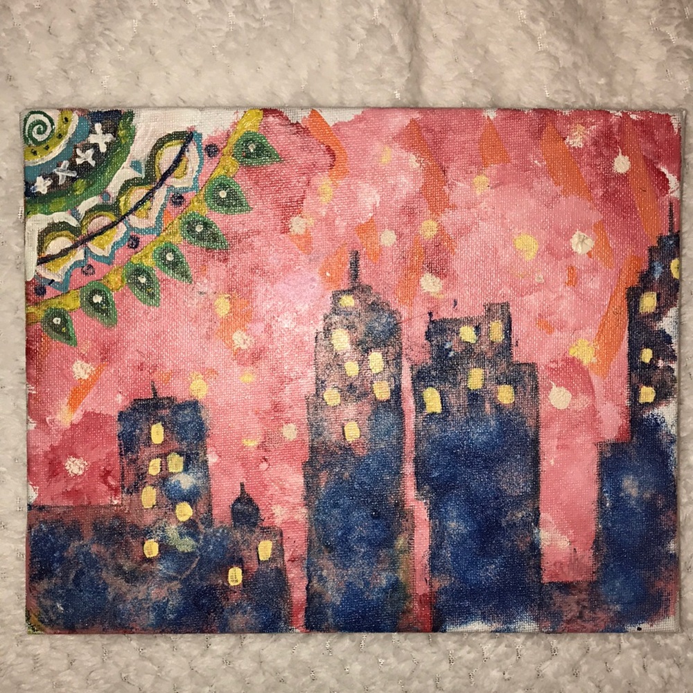 acrylic Painting💛💚❤️💙💜