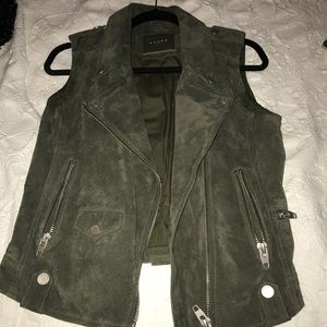 NWOT Suede Vest - Olive