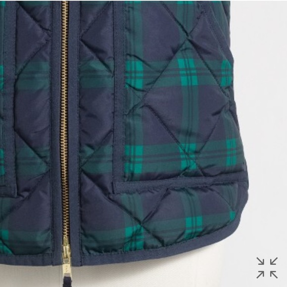 NWT J. Crew Blackwatch Quilted Puffer Vest XS - Picture 4 of 8