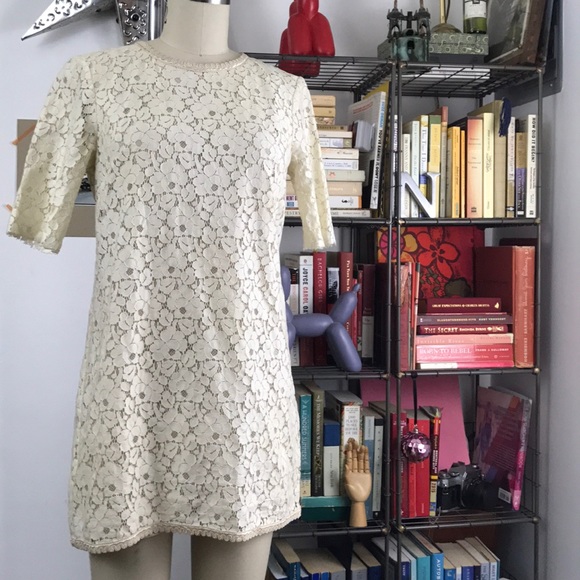 French Connection Key Hole Back Lace Dress - Picture 8 of 8