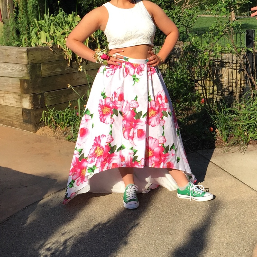 Two piece floral dress