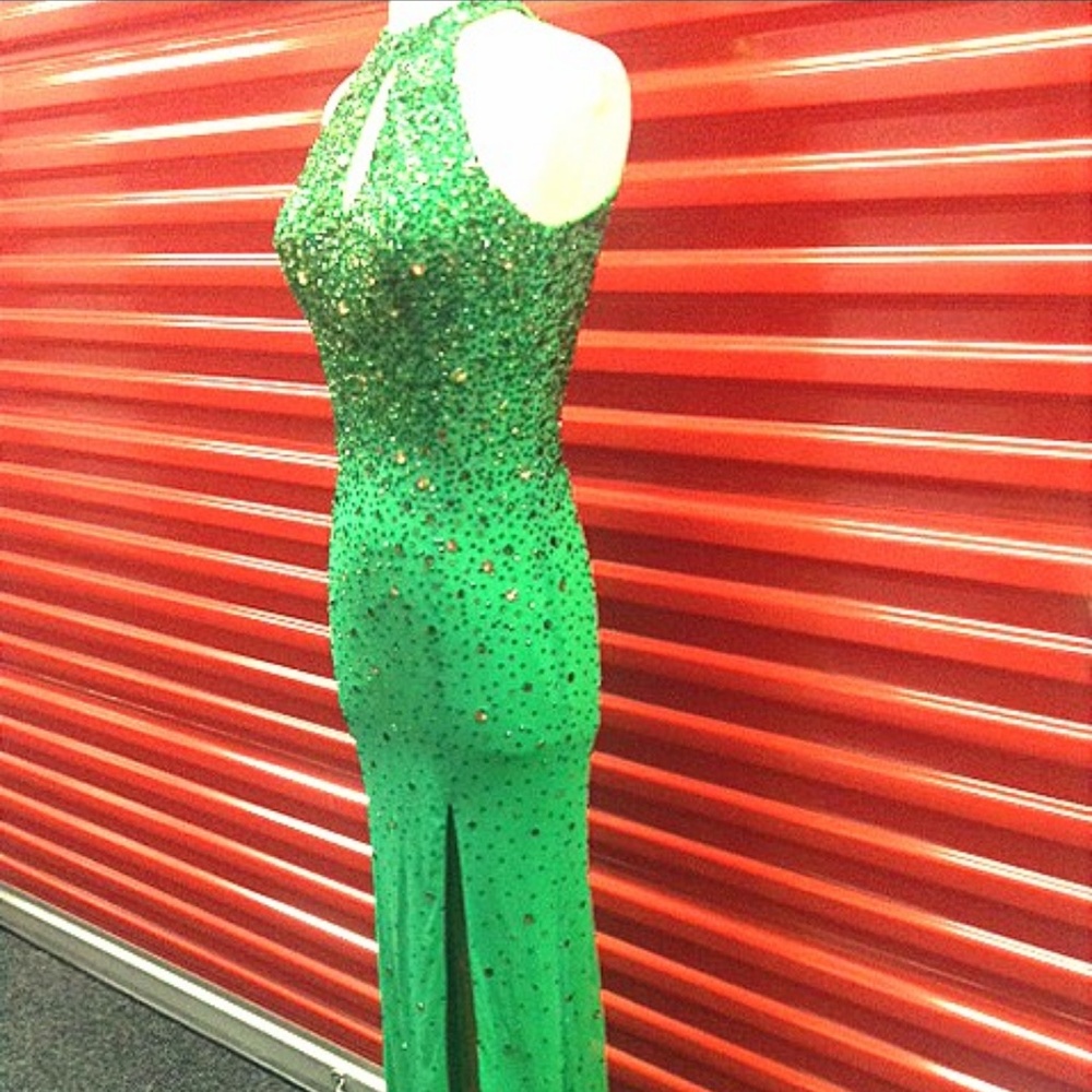NEW Gown Party Prom Long Evening Dress Green