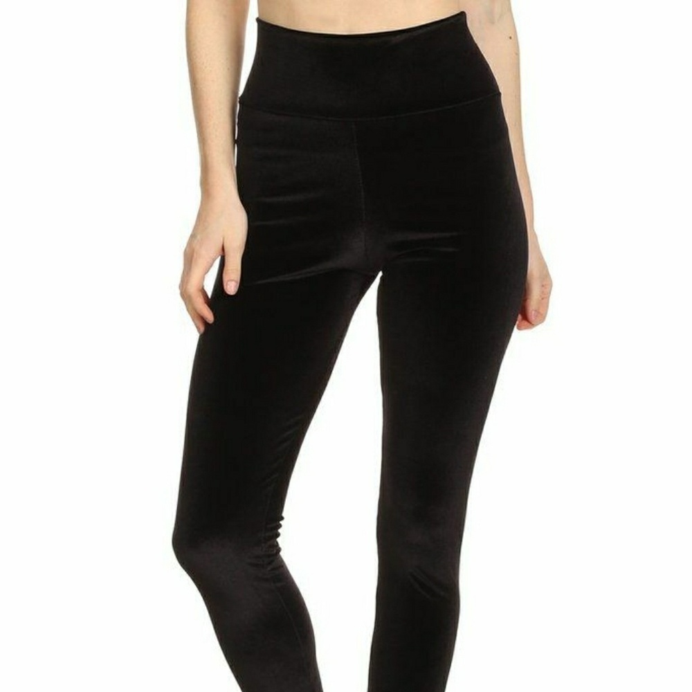Black Velvet high waist legging
