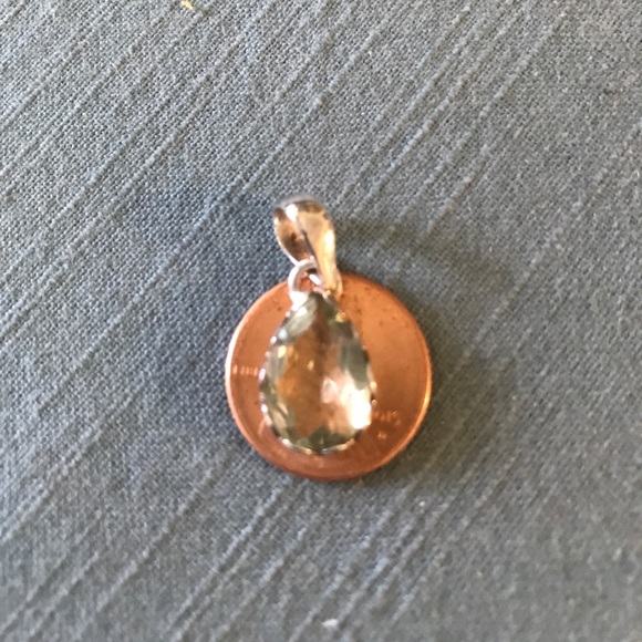 Green Amethyst Pendant Sterling Silver - Picture 6 of 6