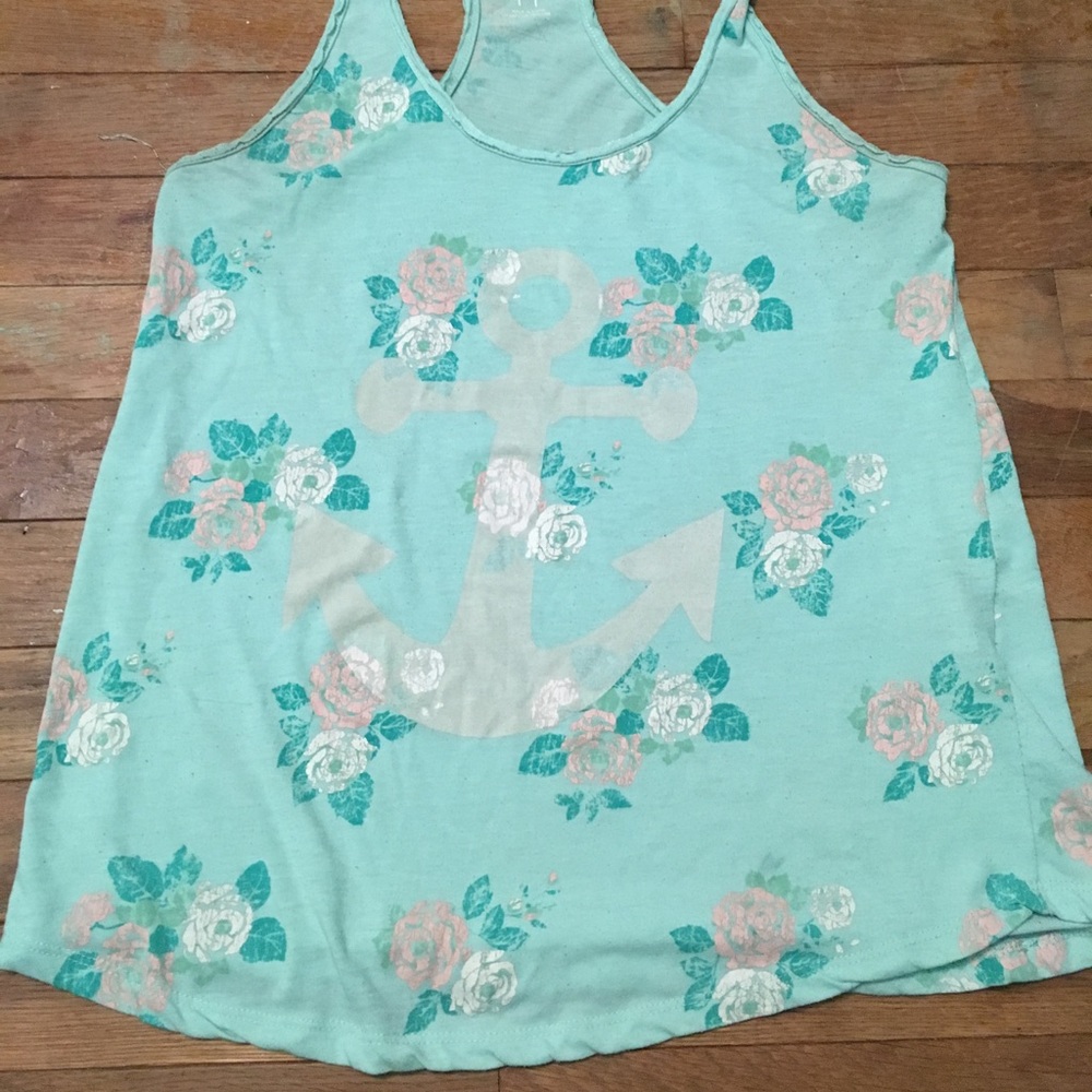 Floral Anchor Tank Top