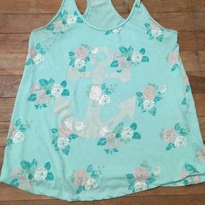 Floral Anchor Tank Top