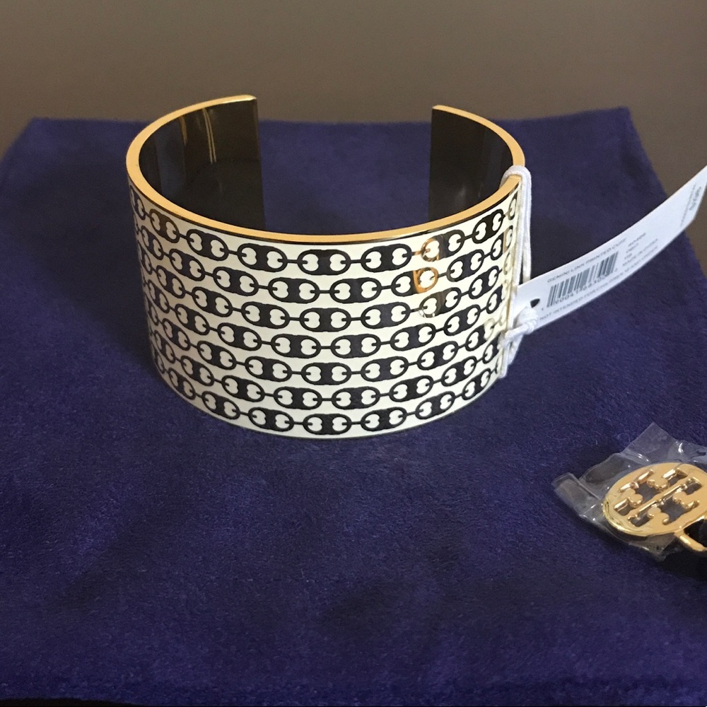 SALE‼️TORY BURCH GEMINI LINK WIDE PRINTED CUFF.