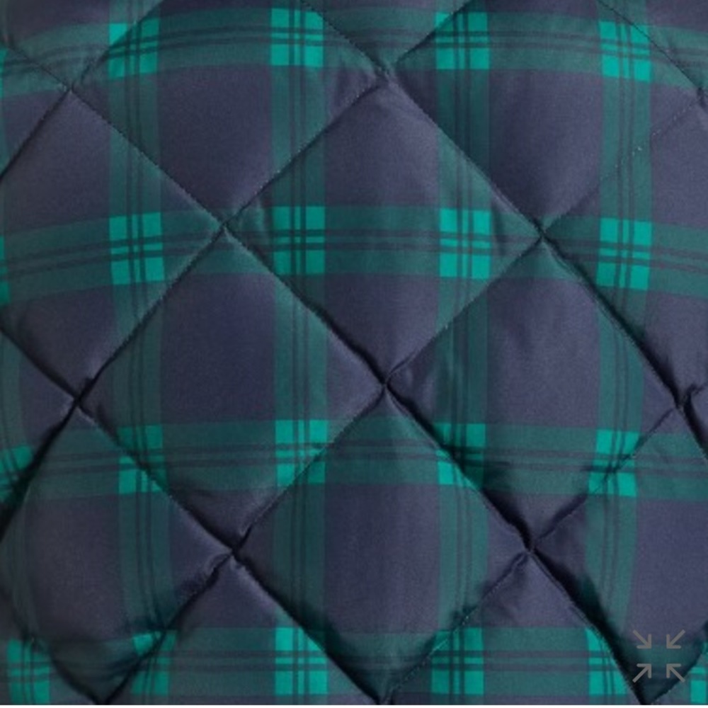 NWT J. Crew navy and green plaid vest - Picture 3 of 5