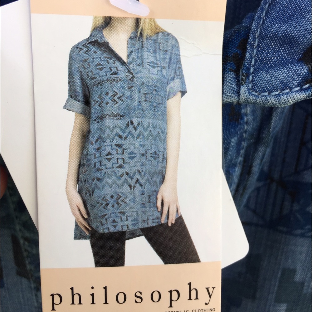 Tencel denim tunic dress by Philosophy