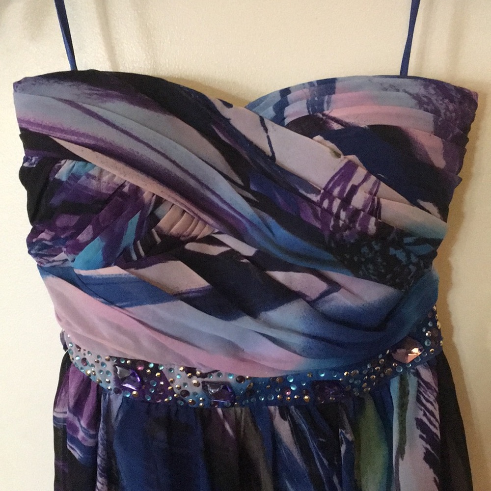 Strapless high-low party homecoming dress