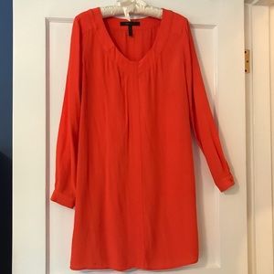 BCBGMAXAZRIA Long Sleeve Coral/Red Dress