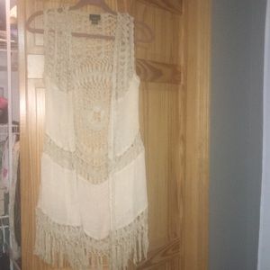 Boho long vest
