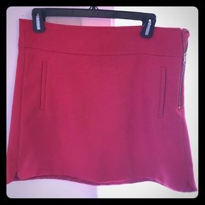Deep red j crew wool skirt!