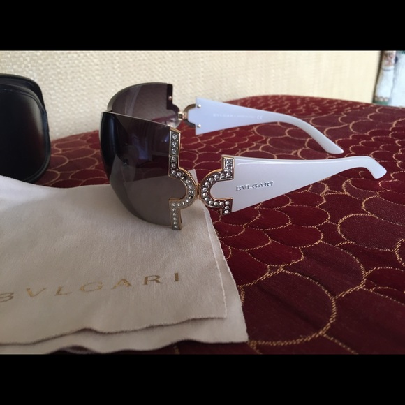 BVLGARI Authentic Rimless Shield Sunglasses