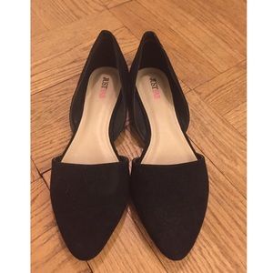 Black Suede Flats