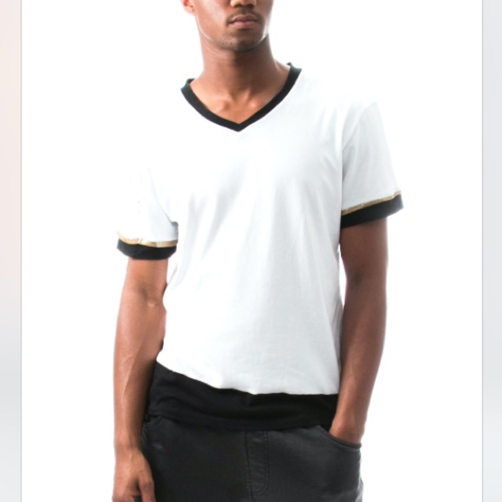💀 OneXX Blk/Gold Trophy V Neck Top 💀