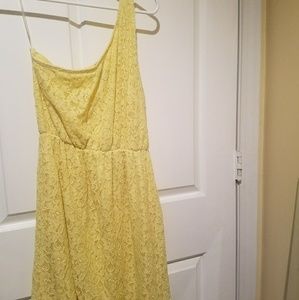 Yellow lace dress