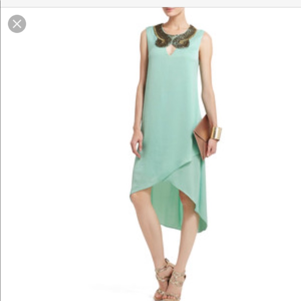 Bcbg Nellie embellished neck dress