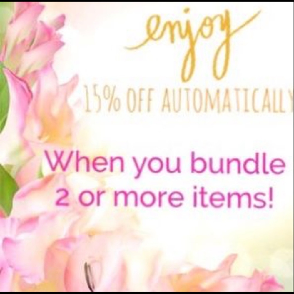 I BUNDLE! ANY 2 items 15% off!!!💕