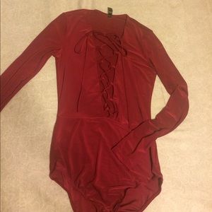 Dark Red body suit