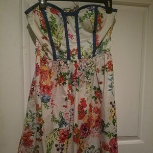 Strapless white dress