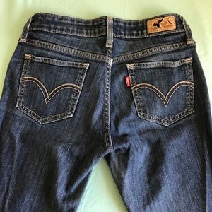 Levi's 518 Super Lowrise Dark Wash Jeans