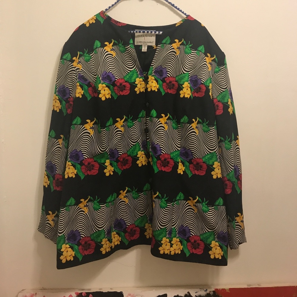 Vintage Floral Zig Zag Blazer
