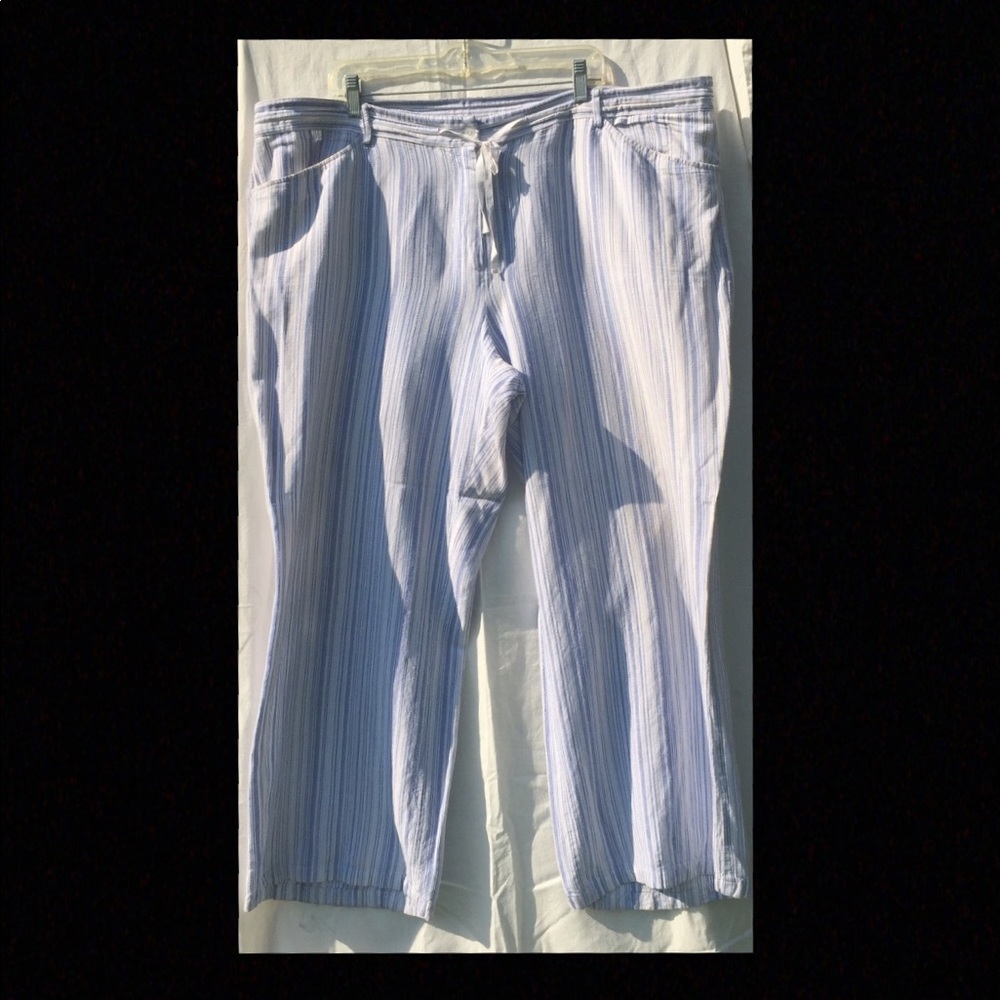 Blue striped pants