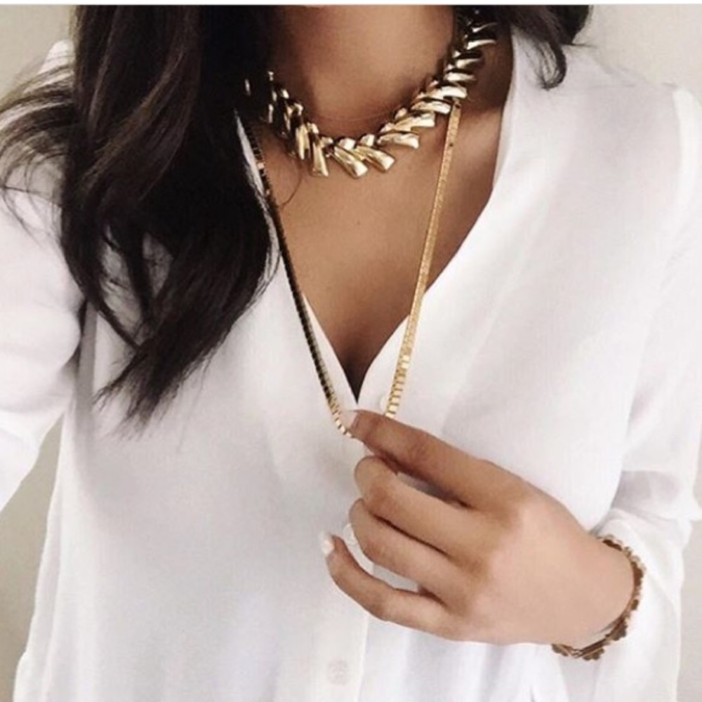Vintage Gold Statement Necklace