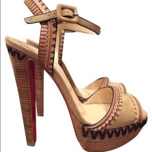 Christian Louboutin Trepi High Nude Platform Pump