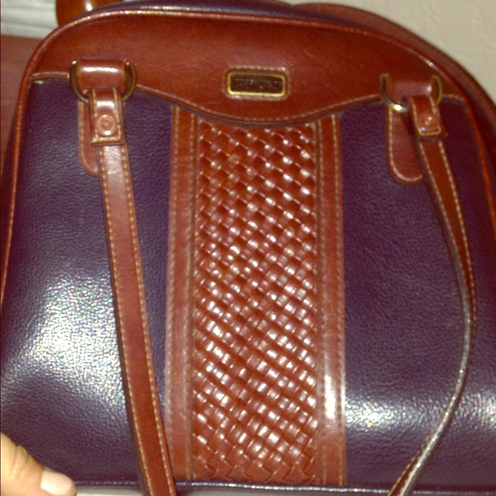 Genuine leather over the shoulder bag