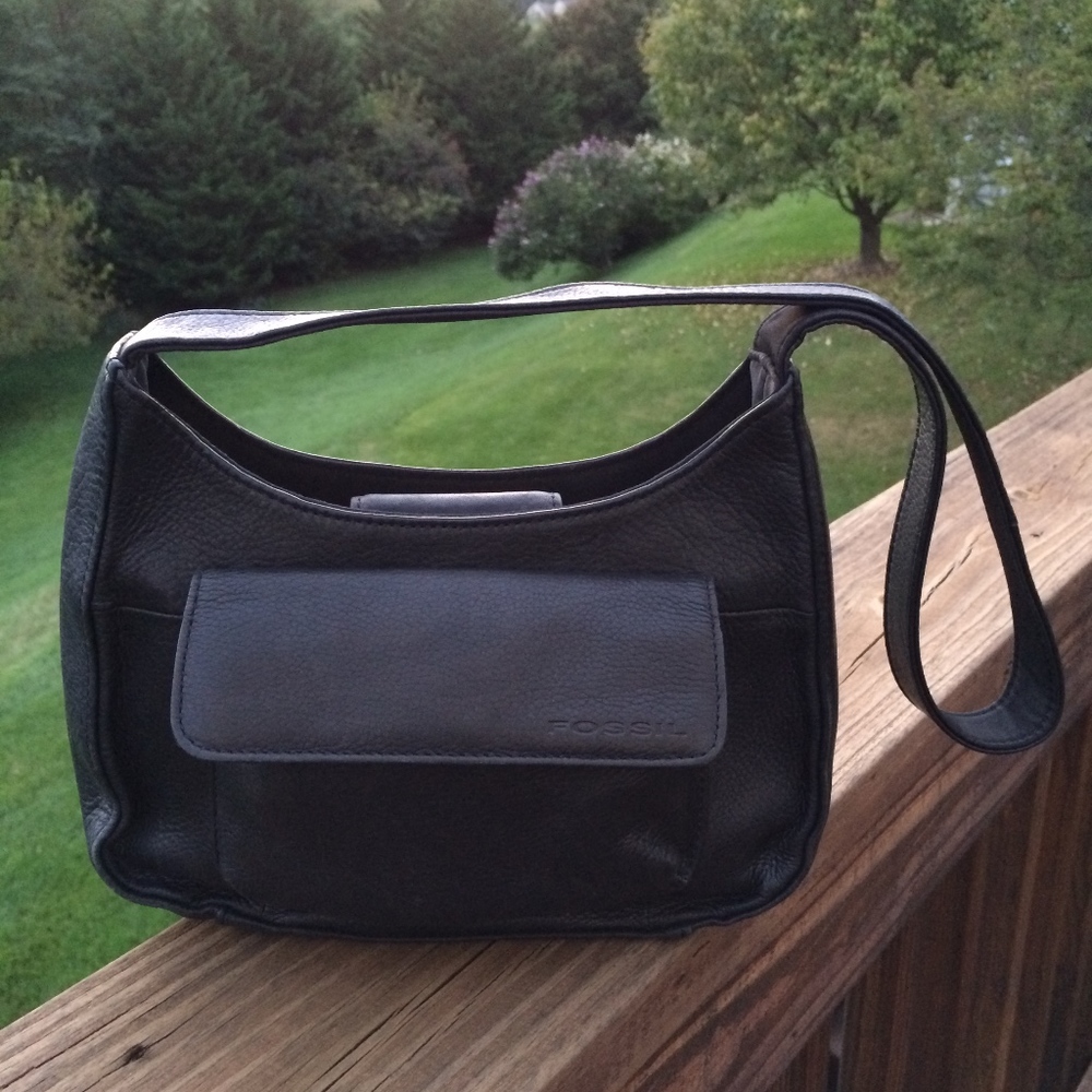 Black Fossil Shoulder Bag