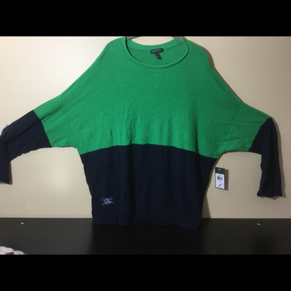 Ralph Lauren Jeans Navy & Green Cotton sSweater