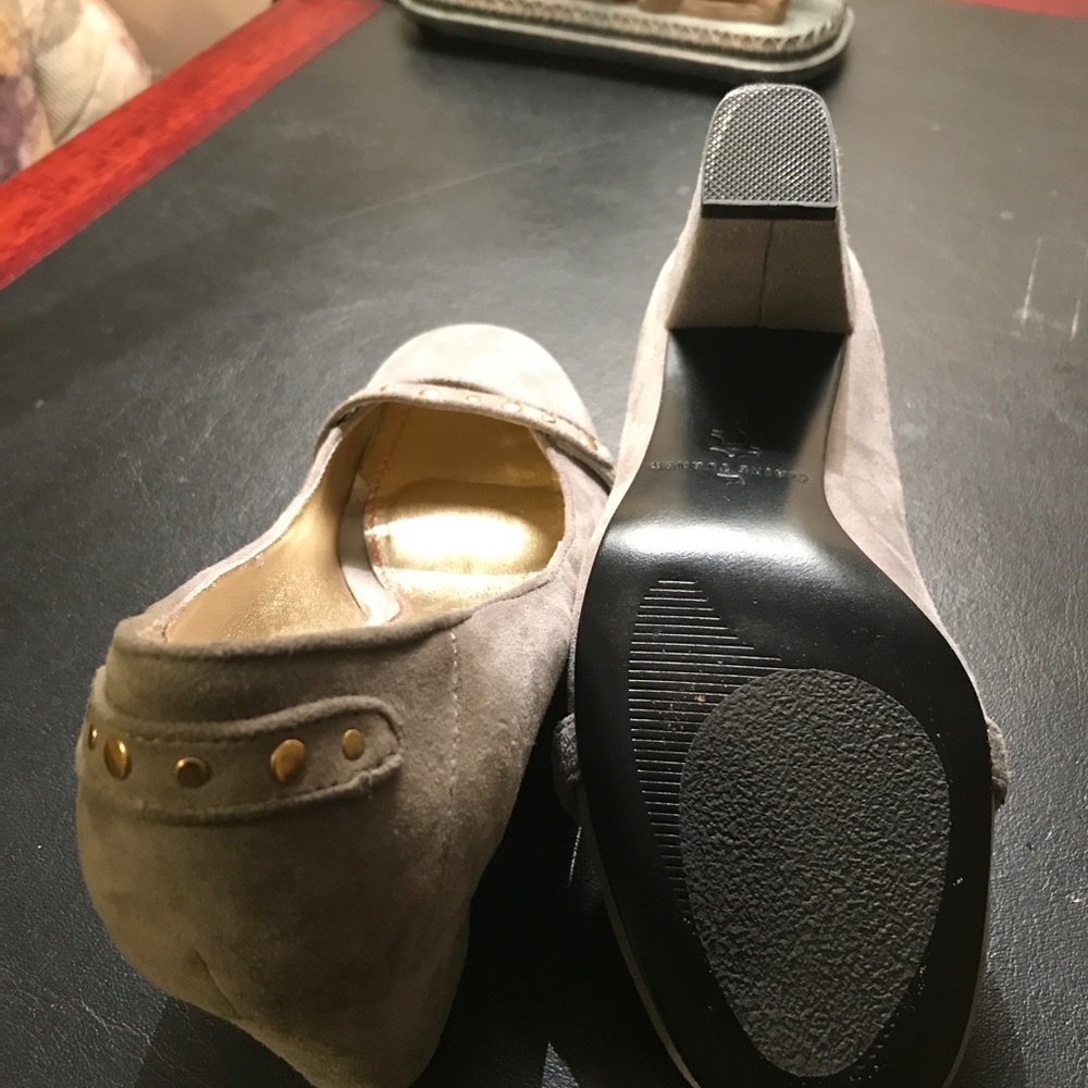 Grey Suede Pumps