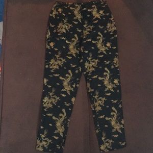 Satin dragon pants