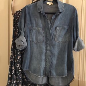Anthropologie Cloth & Stone Chambray Shirt