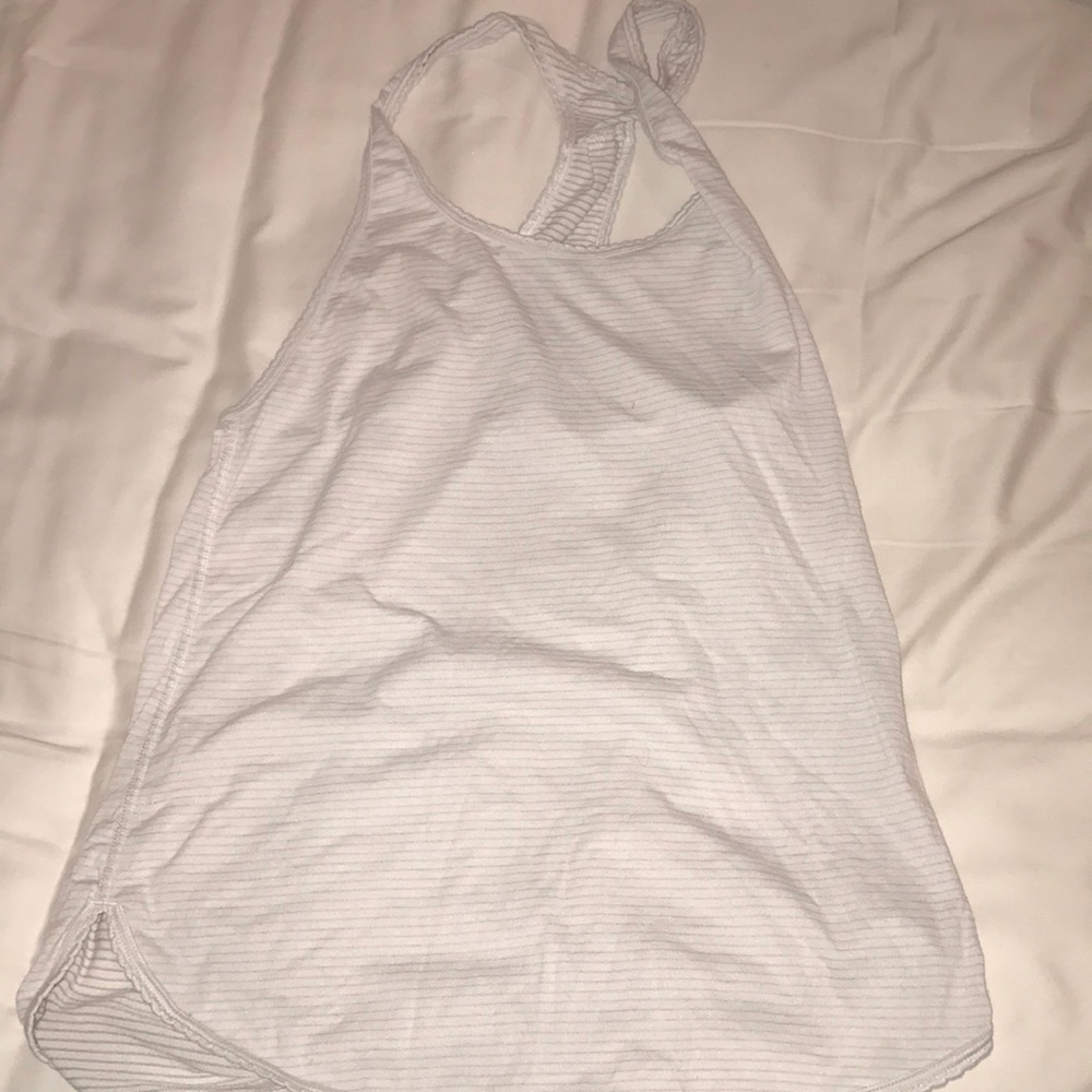 white lulu lemon racer back tank