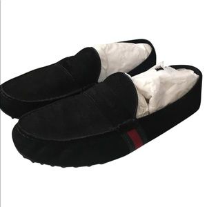 Black Men's Suede Gucci Loafers